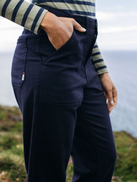 Marinblå Finisterre Garn Canvasbyxa