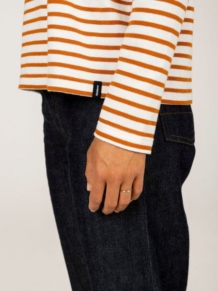 Dutson Slim Långärmad Topp Finisterre Koppar/ecru