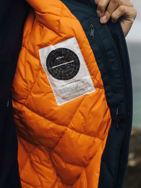 Finisterre Marinblå Vellus Vattentät Parkas