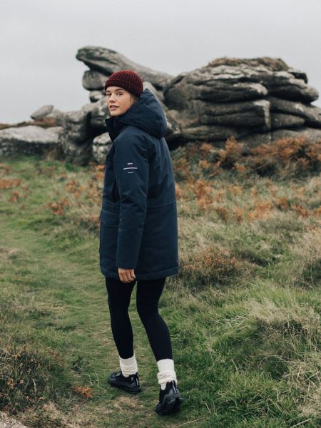 Finisterre Marinblå Vellus Vattentät Parkas