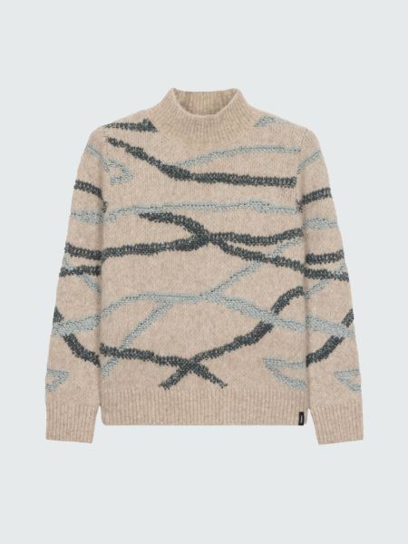 Vågstygn Jumper Havregryn/blå Finisterre
