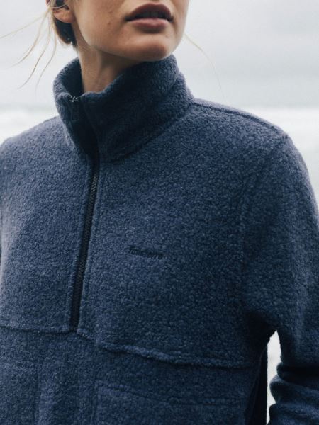 Finisterre Budock Ull Smock Fleece Mörk Ozon