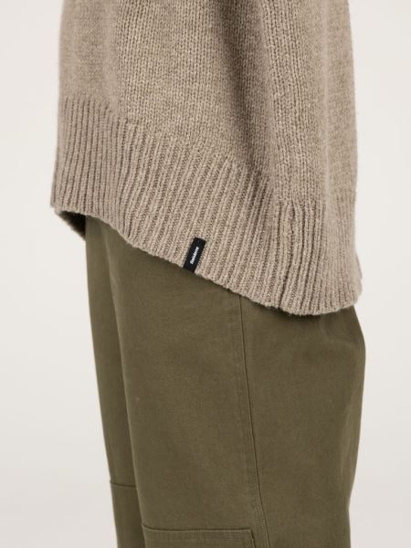 Finisterre Eyre Rullhalsstickad Tröja Mörk Havregryn