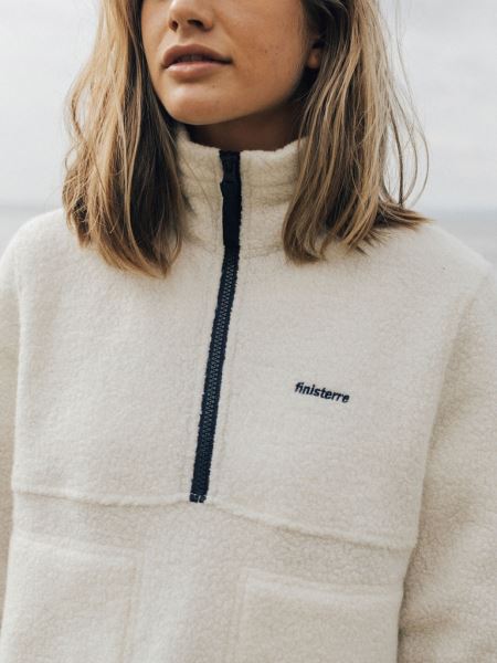 Budock Ull Smock Fleece Ecru Finisterre