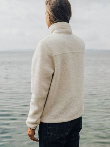 Budock Ull Smock Fleece Ecru Finisterre