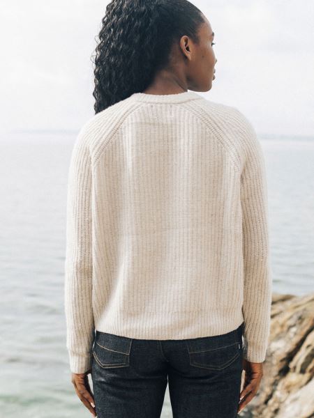 Finisterre Mora Stickad Tröja Ecru