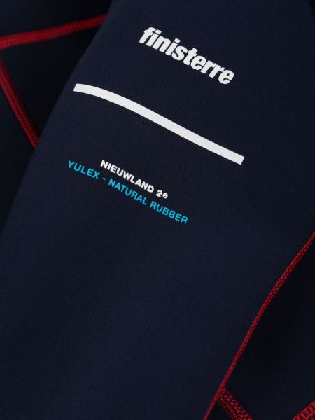 Bläck/röd Nieuwland 2e Yulex Långärmad Baddräkt Finisterre