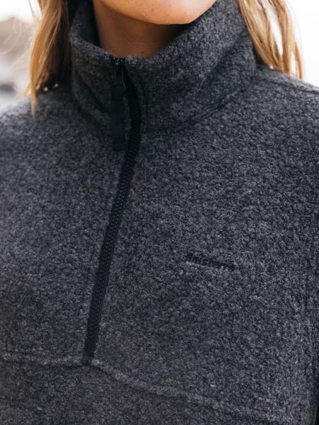 Budock Ull Smock Fleece Finisterre Träkol Märgel