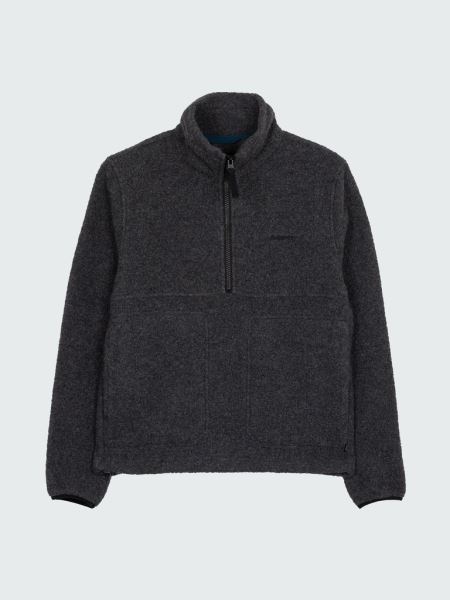 Budock Ull Smock Fleece Finisterre Träkol Märgel