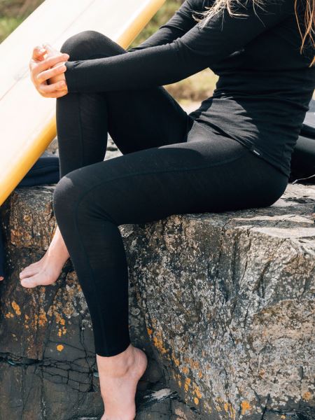 Svarta Finisterre Zephyr Leggings I Merinoull