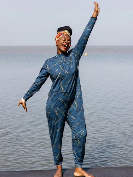 In I Havets Sjödräkt Geometriskt Tryck Finisterre Special