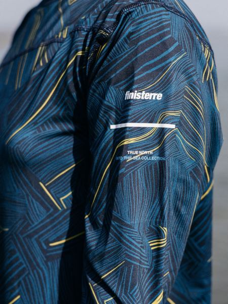 In I Havets Sjödräkt Geometriskt Tryck Finisterre